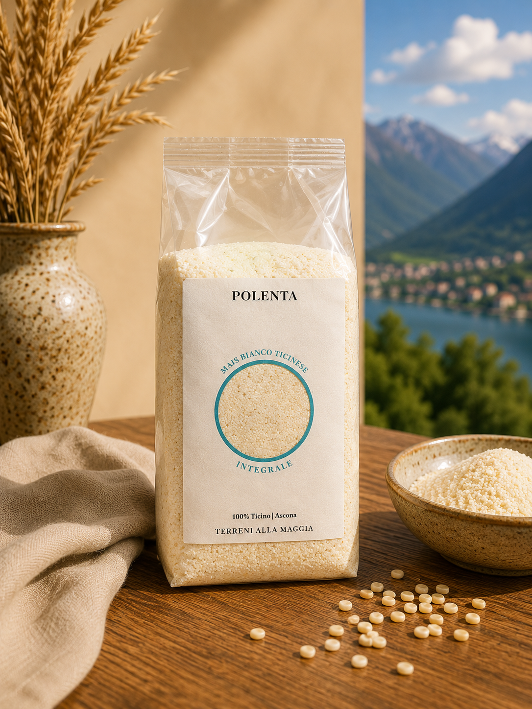 Polenta Integrale Bianca – 100% mais ticinese 500 g