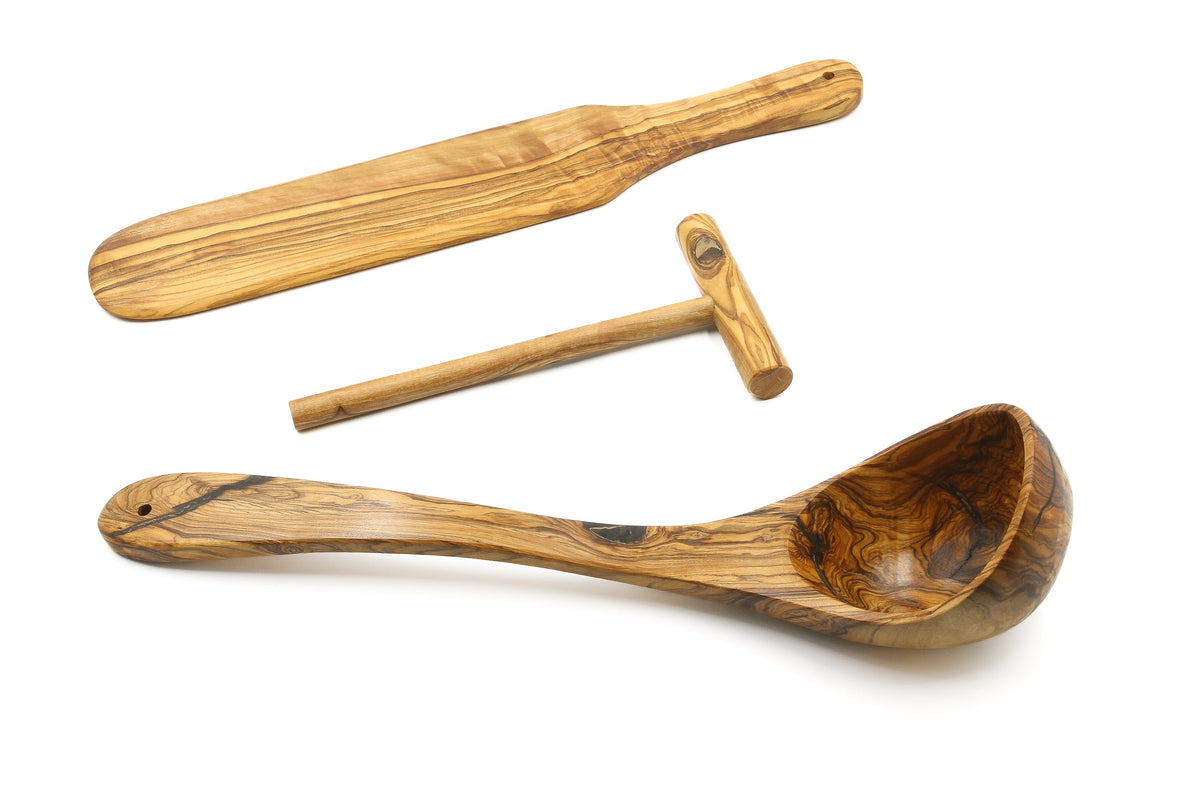 Set per crêpes in legno d'ulivo – Professional – foto 4