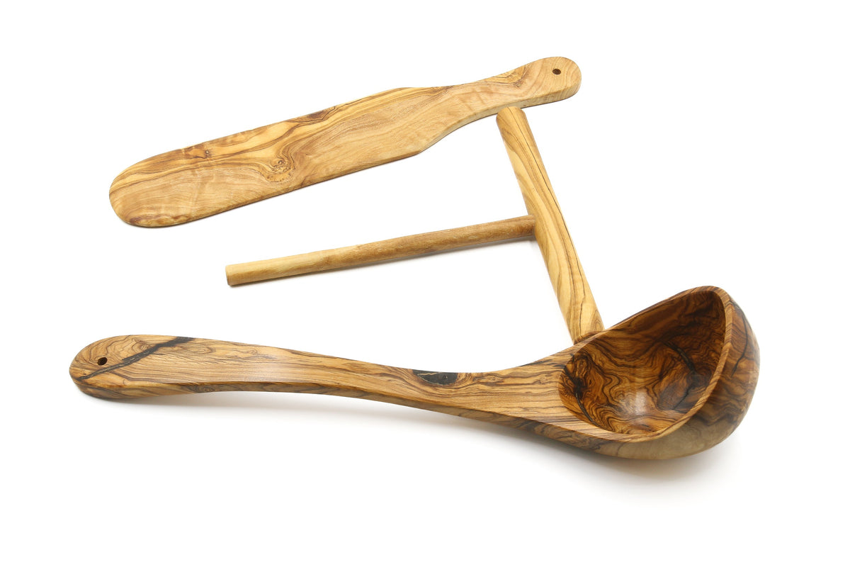 Set per crêpes in legno d'ulivo – Professional – foto 3