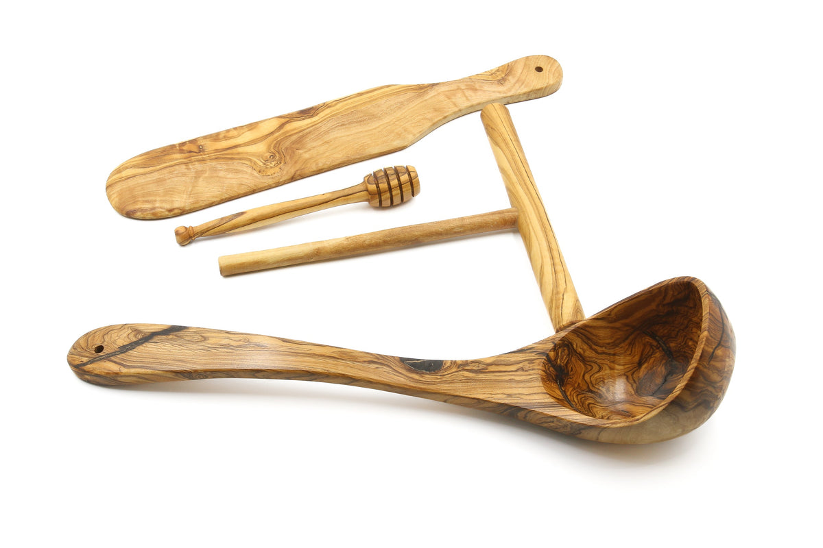 Set per crêpes in legno d'ulivo – Premium – foto 3