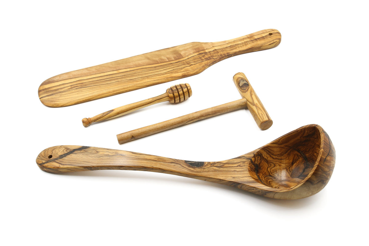 Set per crêpes in legno d'ulivo – Premium – foto 4