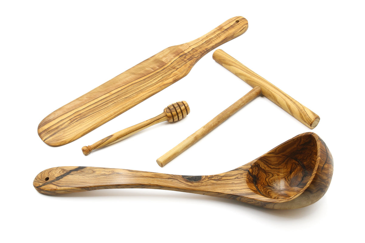 Set per crêpes in legno d'ulivo – Premium – foto 6