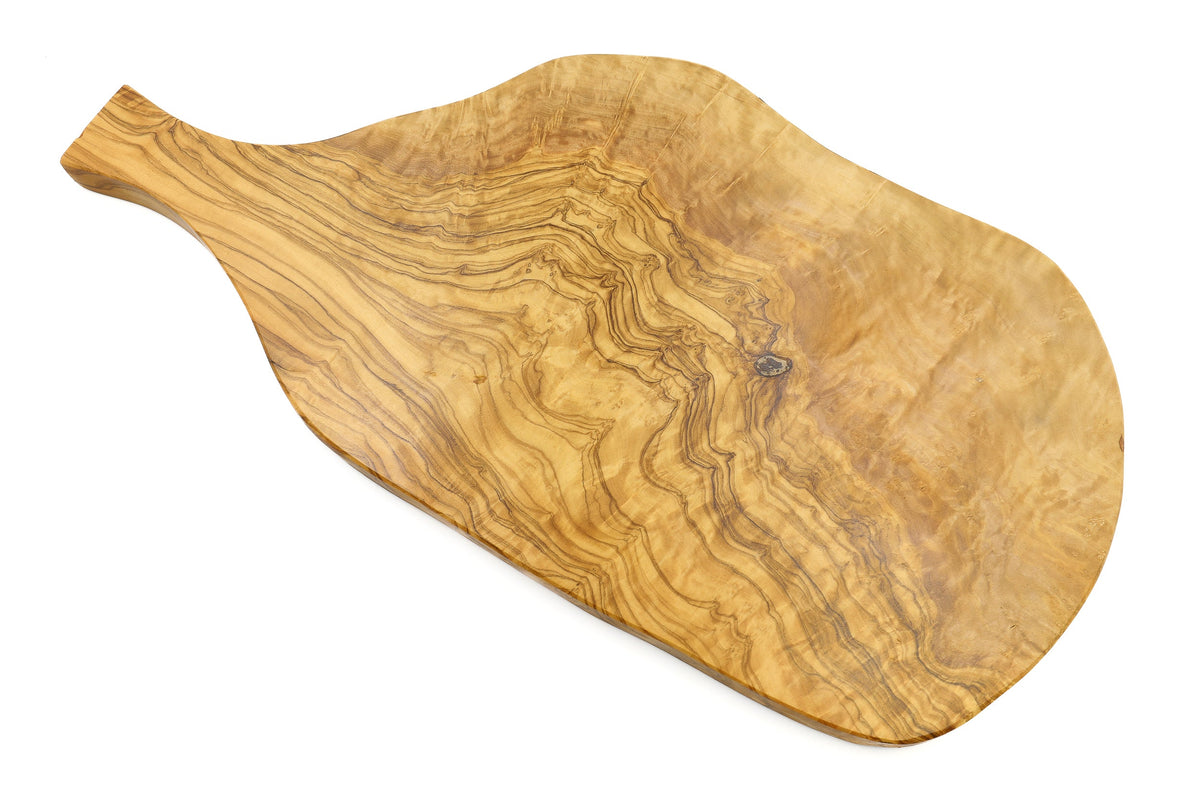 Tagliere irregolare con manico in legno d'ulivo – foto 12