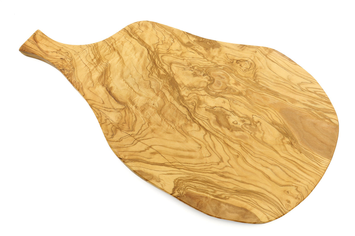 Tagliere irregolare con manico in legno d'ulivo – foto 11