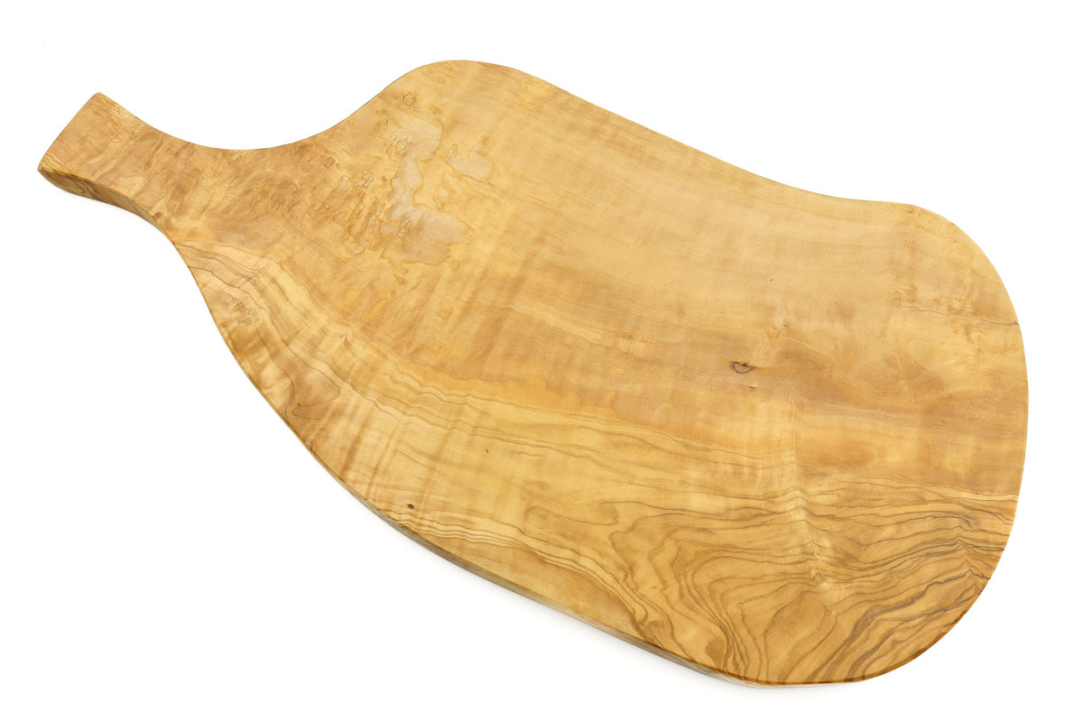 Tagliere irregolare con manico in legno d'ulivo – foto 10