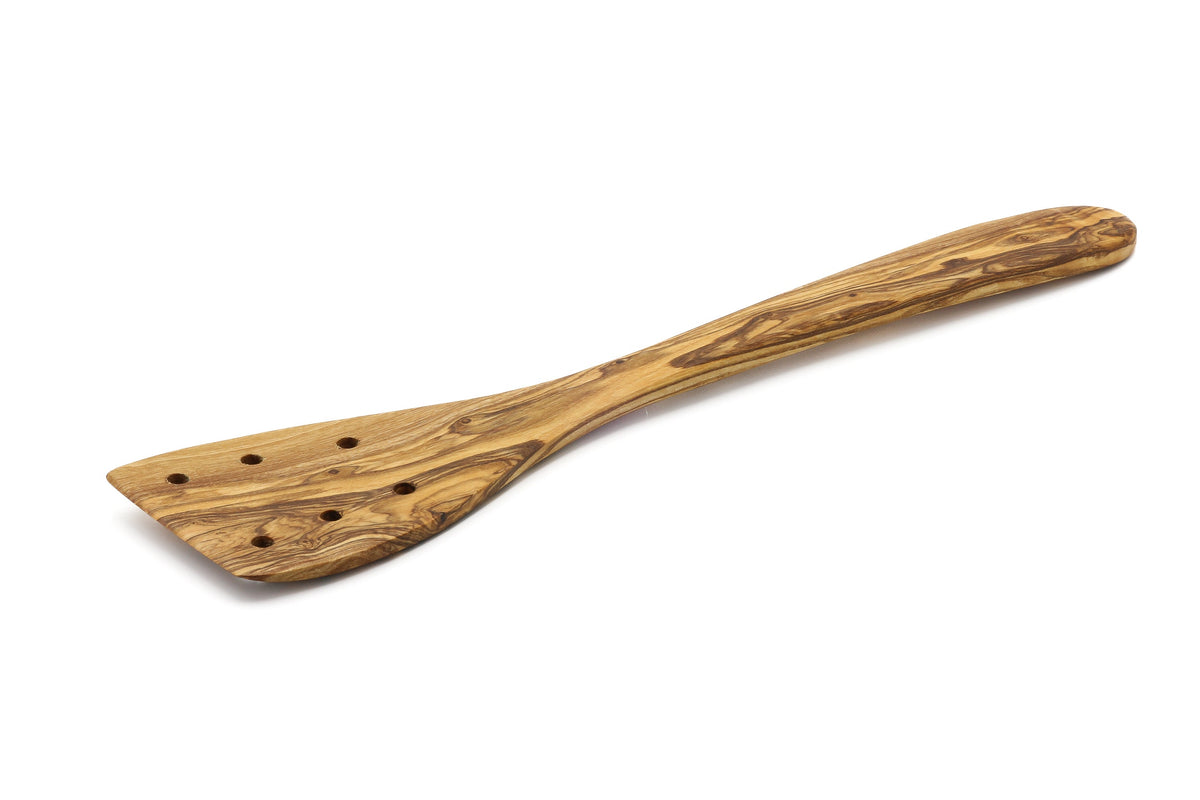 Spatola forata in legno d'ulivo – foto 2