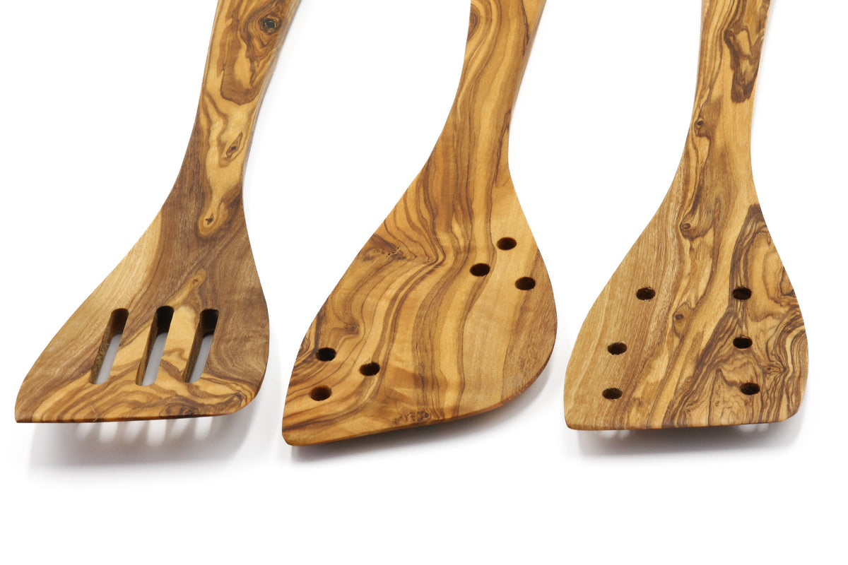 Spatola forata in legno d'ulivo – foto 7
