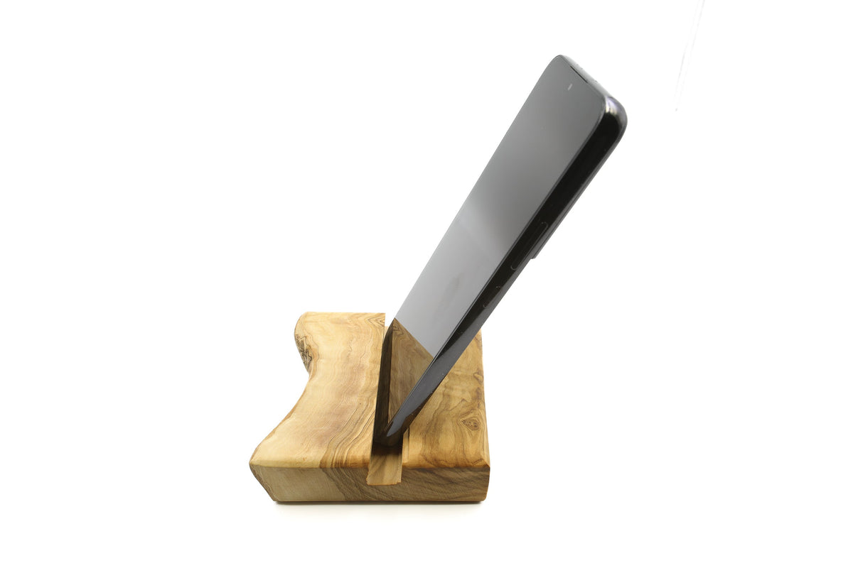 Supporto per telefono o tablet in legno d'ulivo – foto 6