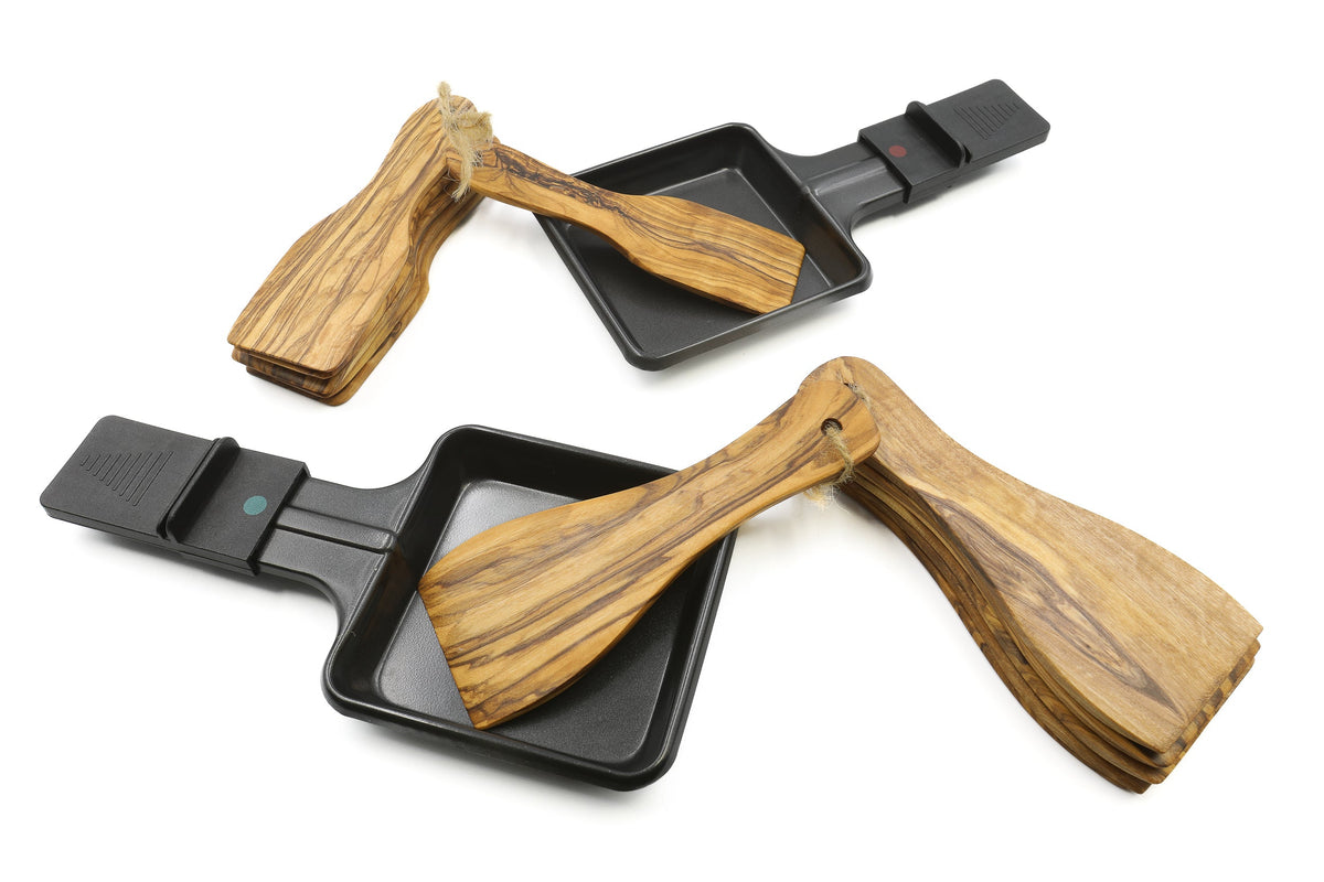 Spatole per raclette in legno d'ulivo – set da 6 – foto 3