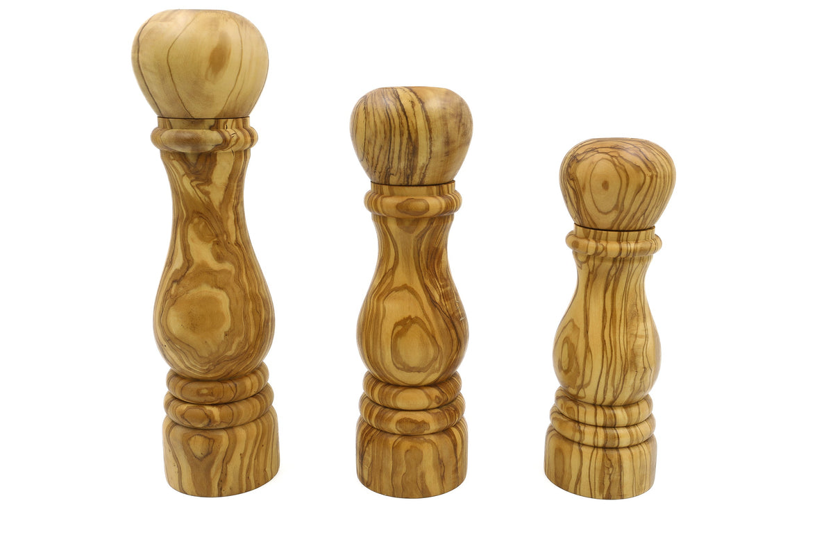 Macinino per sale e pepe in legno d'ulivo – foto 7