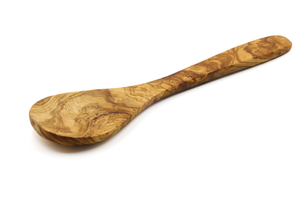 Cucchiaio largo da servizio in legno d'ulivo