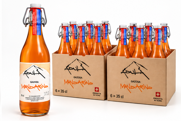 Gazosa Adula al Mandarino – 2 cartoni da 6x35 cl