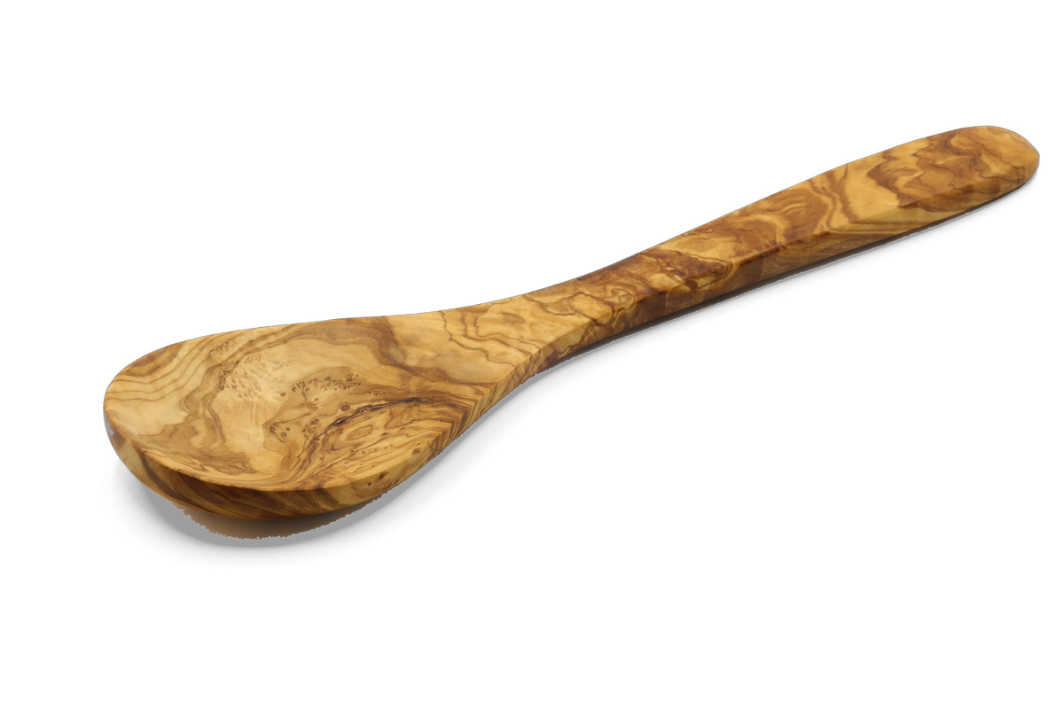 Cucchiaio largo da servizio in legno d'ulivo
