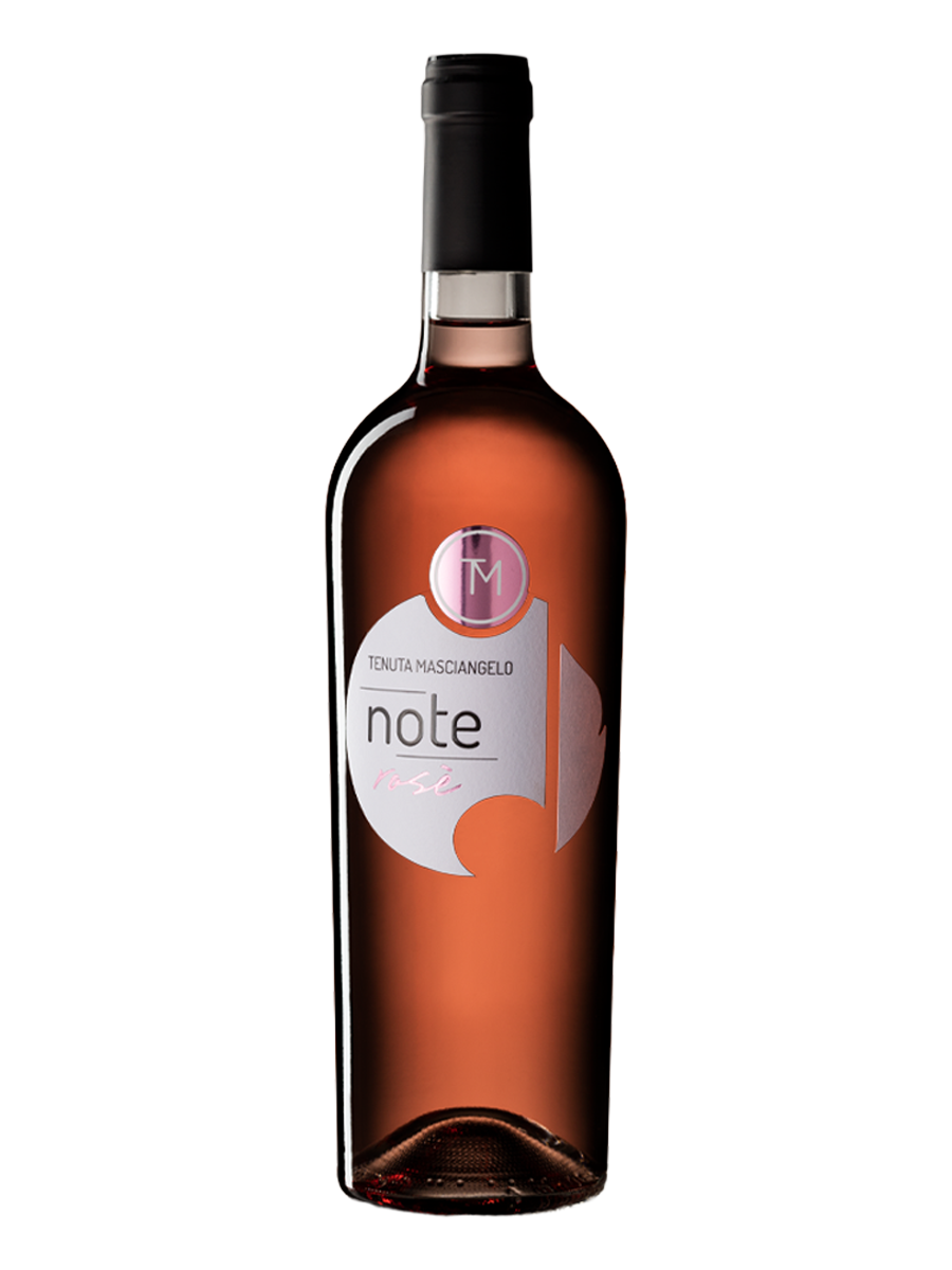 Note Rosè Tenuta Masciangelo – sola bottiglia su sfondo trasparente