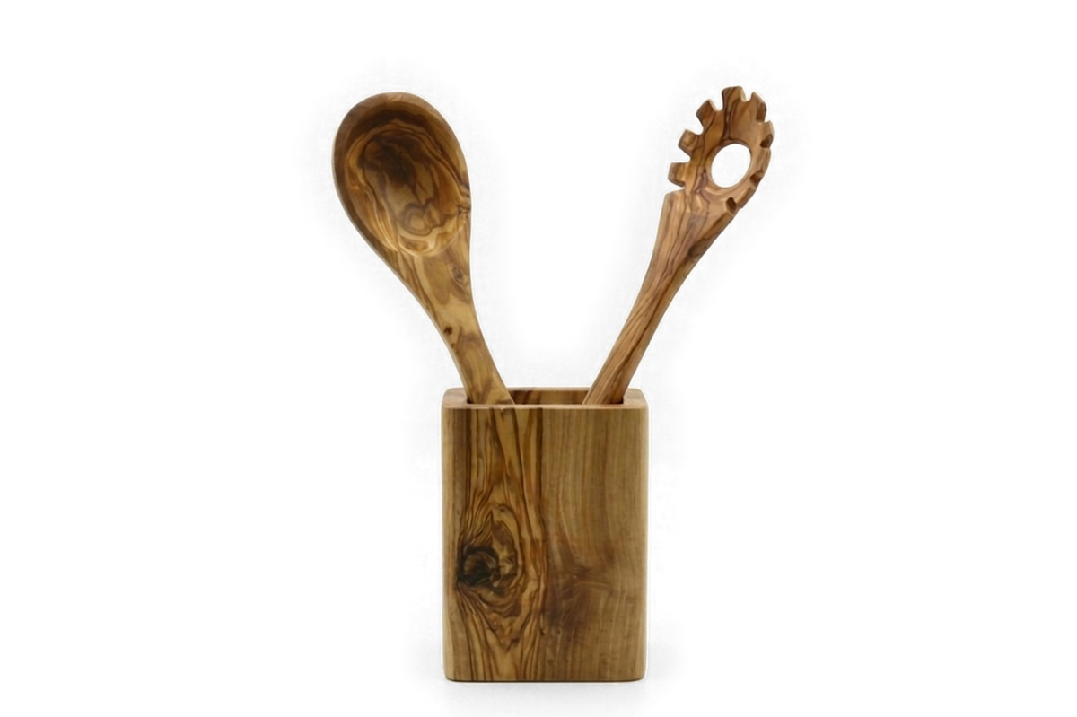 Set di utensili da cucina in legno d'ulivo – foto 6