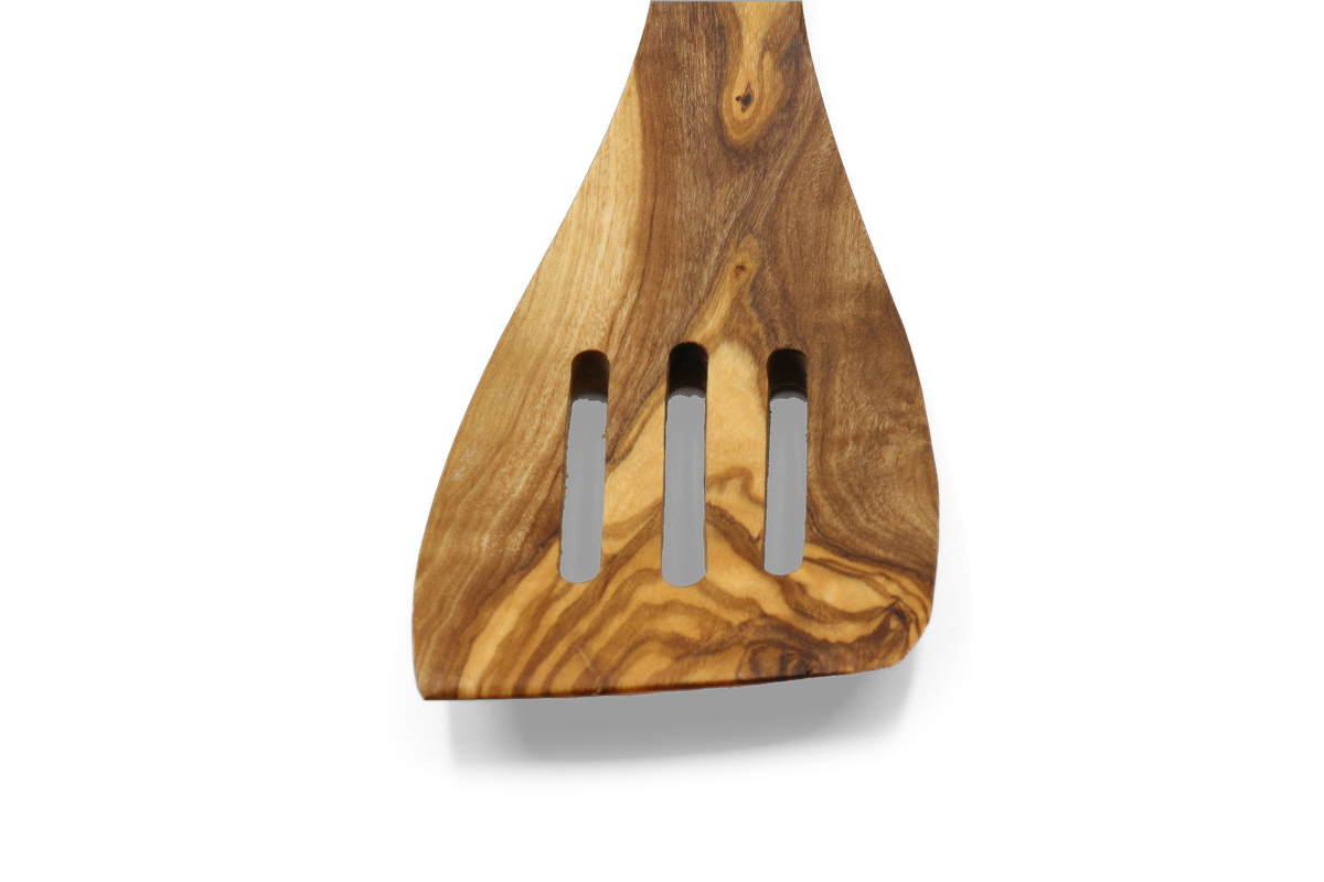 Spatola forata in legno d'ulivo – foto 4
