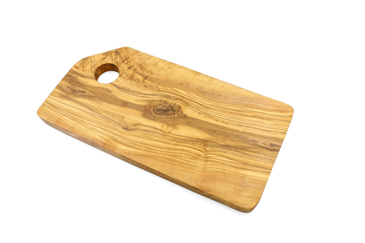 Tagliere rettangolare in legno d'ulivo con bordi smussati – foto 2