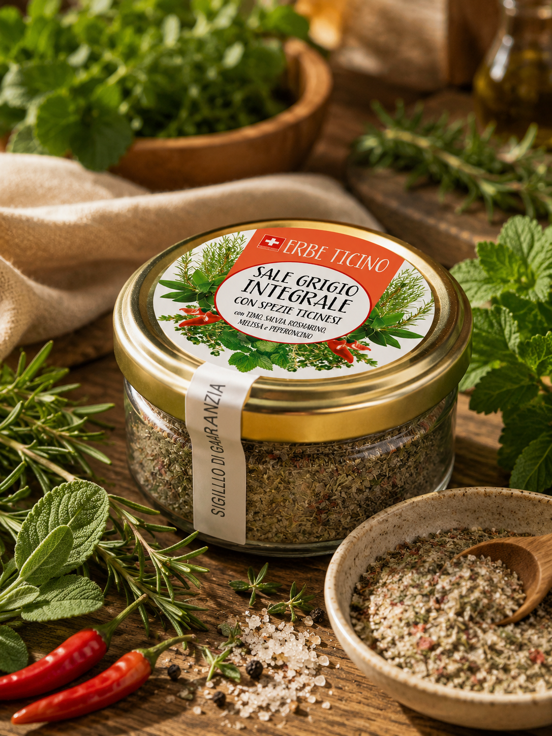 Sale Grigio Integrale con Spezie ticinesi – 50 g