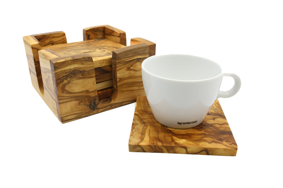 Sottobicchieri in legno d'ulivo