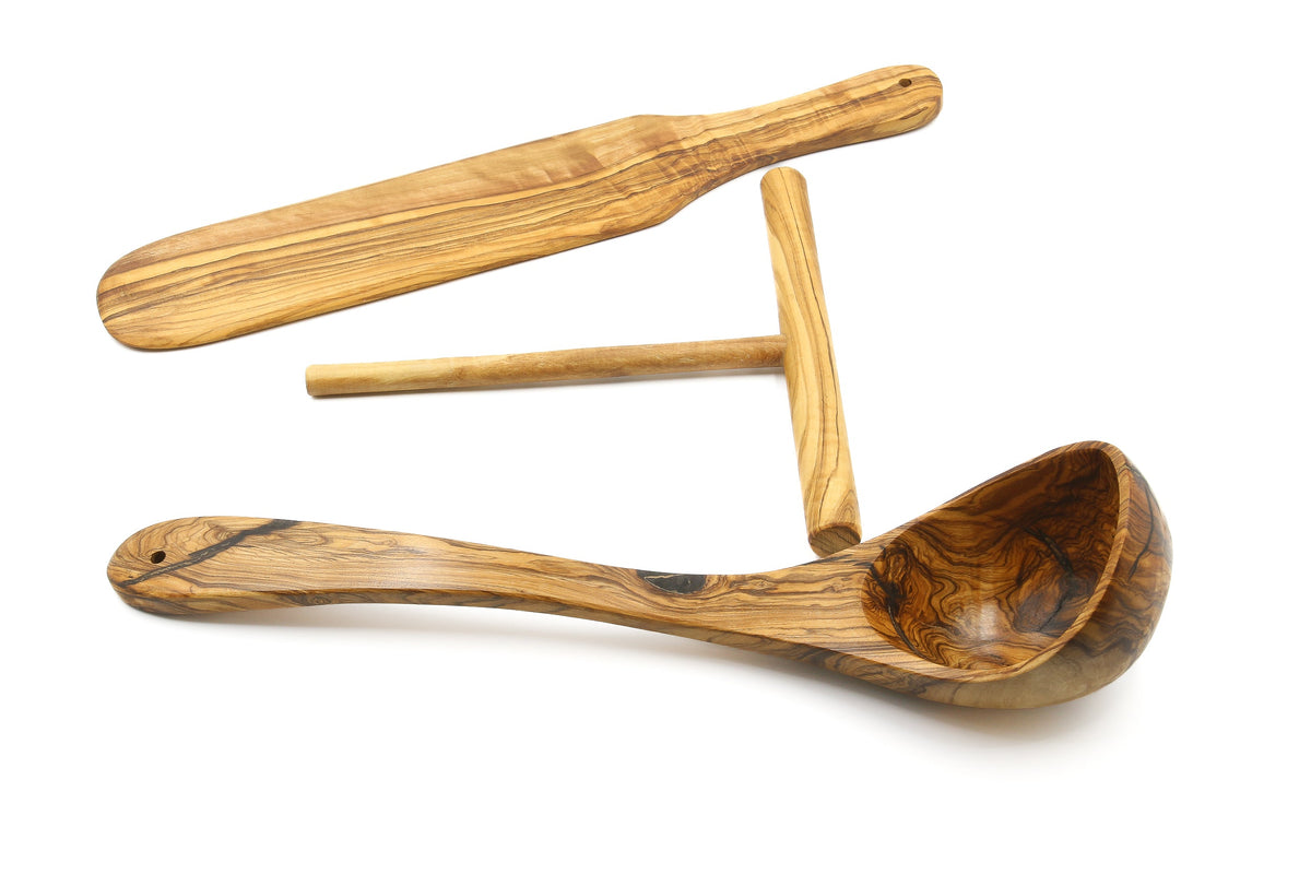Set per crêpes in legno d'ulivo – Professional – foto 6