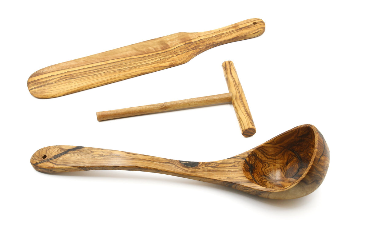 Set per crêpes in legno d'ulivo – Professional – foto 5