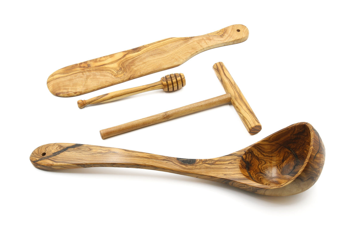 Set per crêpes in legno d'ulivo – Premium – foto 2