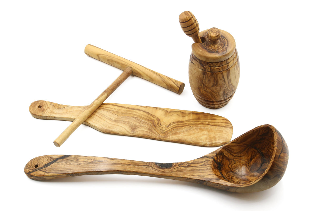 Set per crêpes in legno d'ulivo – Master – foto 4