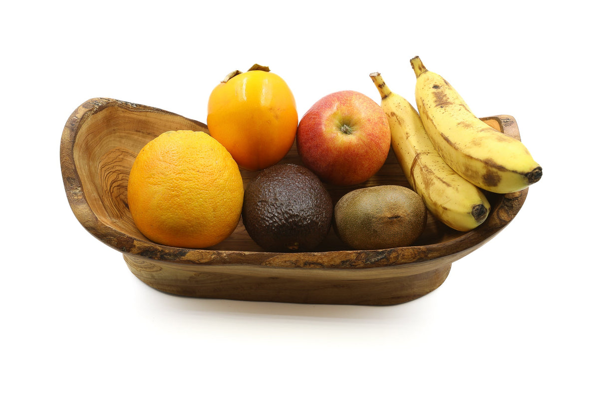Cesto per la frutta in legno d'ulivo senza manico – foto 2