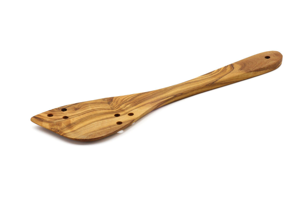 Spatola forata in legno d'ulivo – foto 3