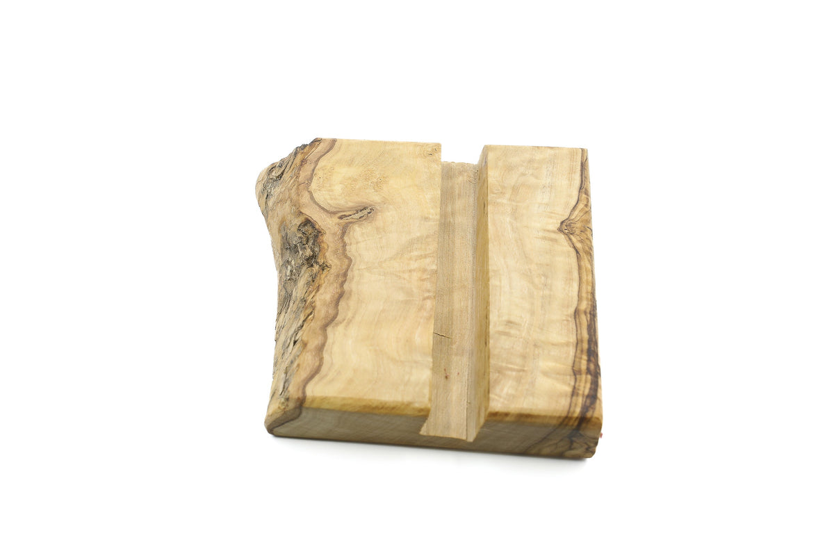Supporto per telefono o tablet in legno d'ulivo – foto 2