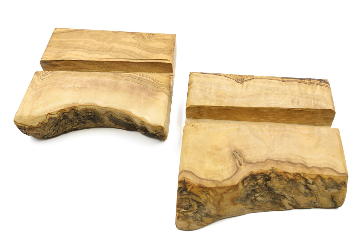 Supporto per telefono o tablet in legno d'ulivo – foto 4