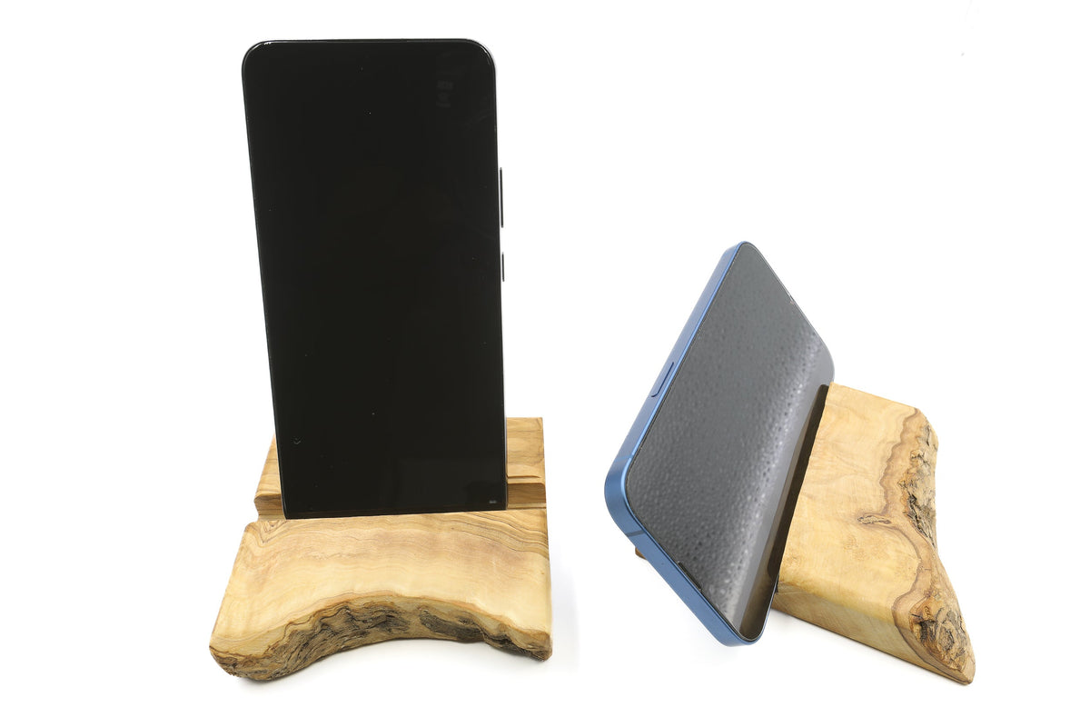 Supporto per telefono o tablet in legno d'ulivo – foto 11