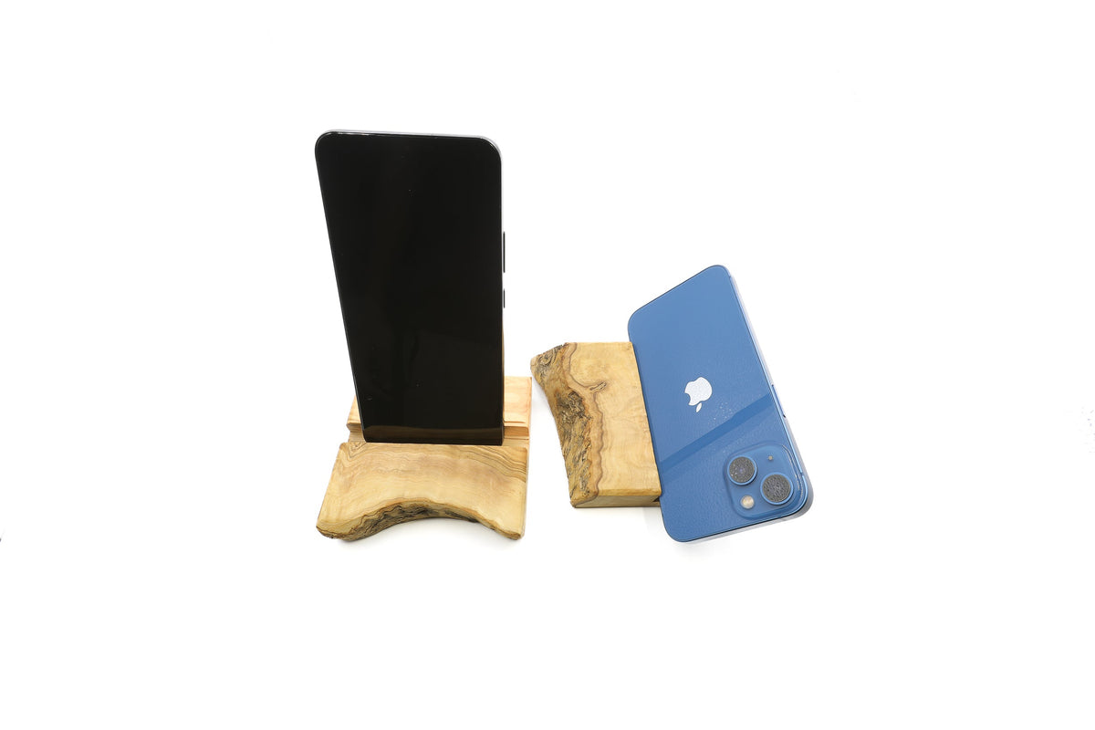 Supporto per telefono o tablet in legno d'ulivo – foto 5