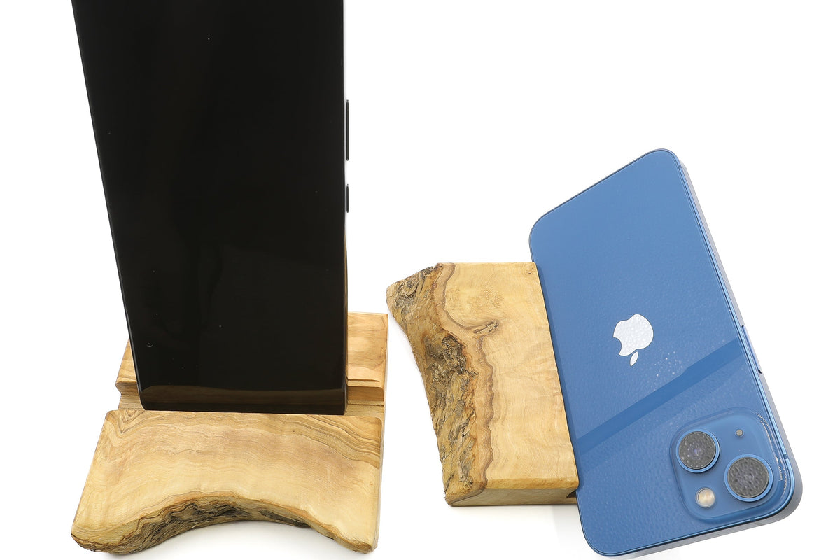 Supporto per telefono o tablet in legno d'ulivo – foto 10