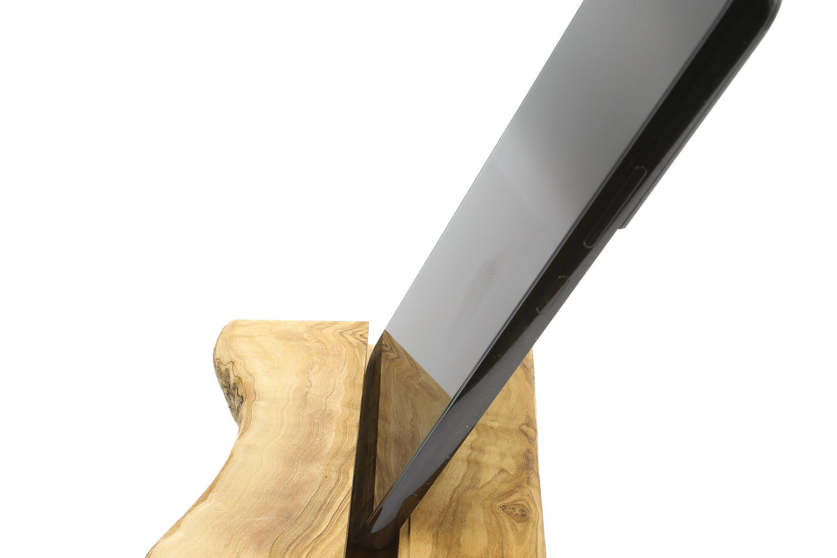 Supporto per telefono o tablet in legno d'ulivo – foto 9