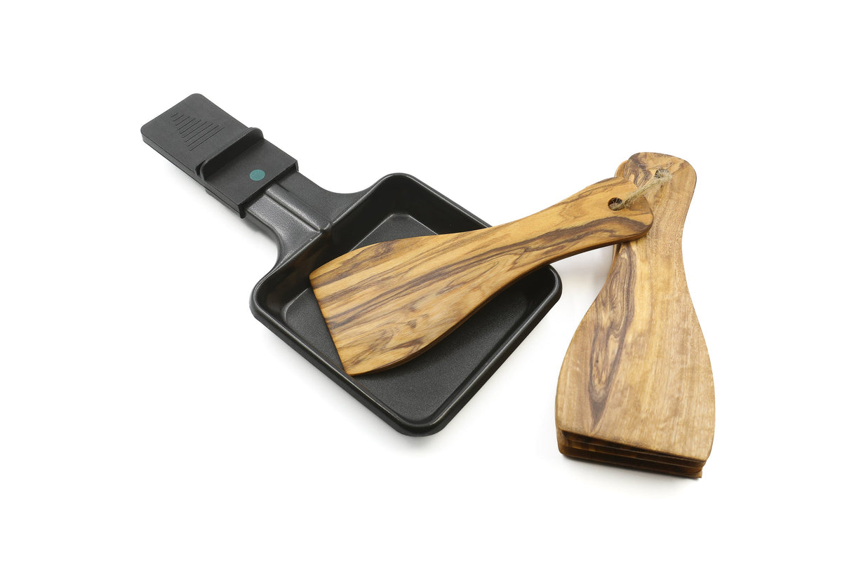 Spatole per raclette in legno d'ulivo – set da 6