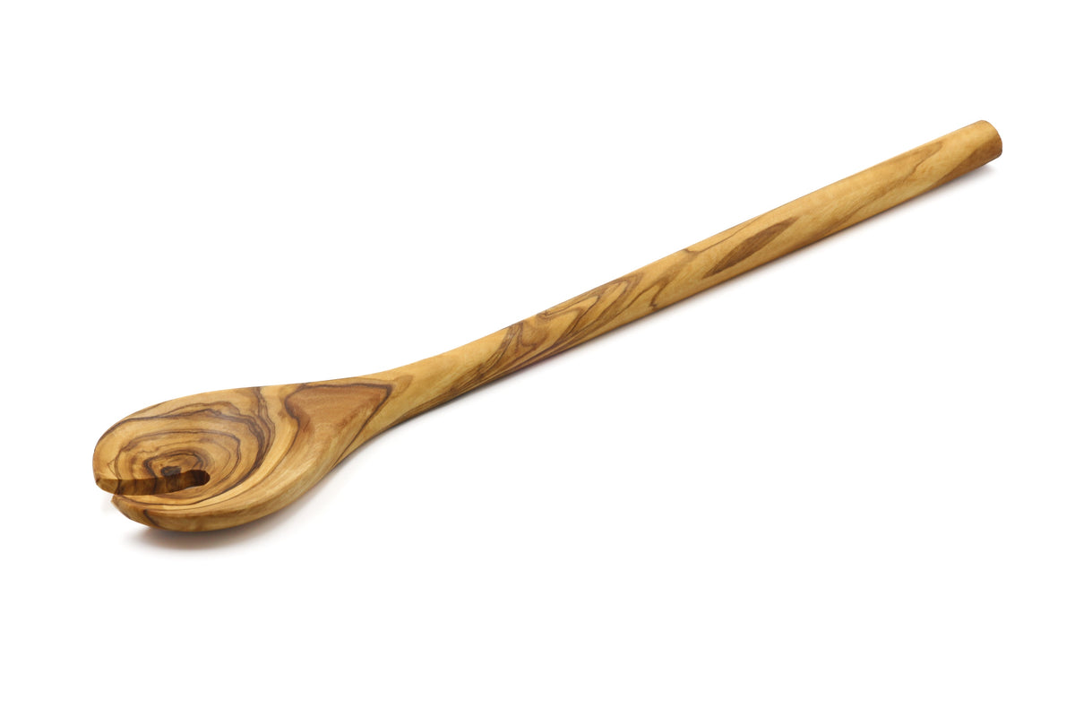 Forchetta da insalata stile scandinavo in legno d'ulivo
