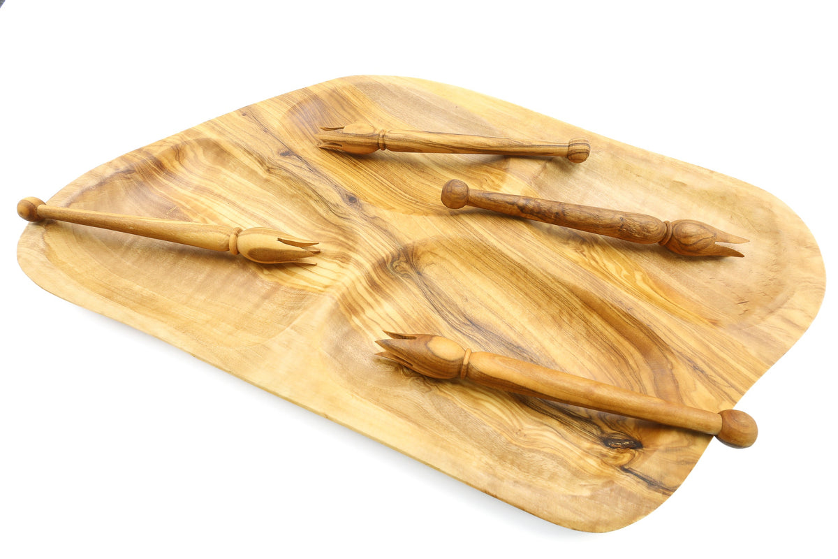 Vassoio per antipasti a scomparti in legno d'ulivo – foto 19