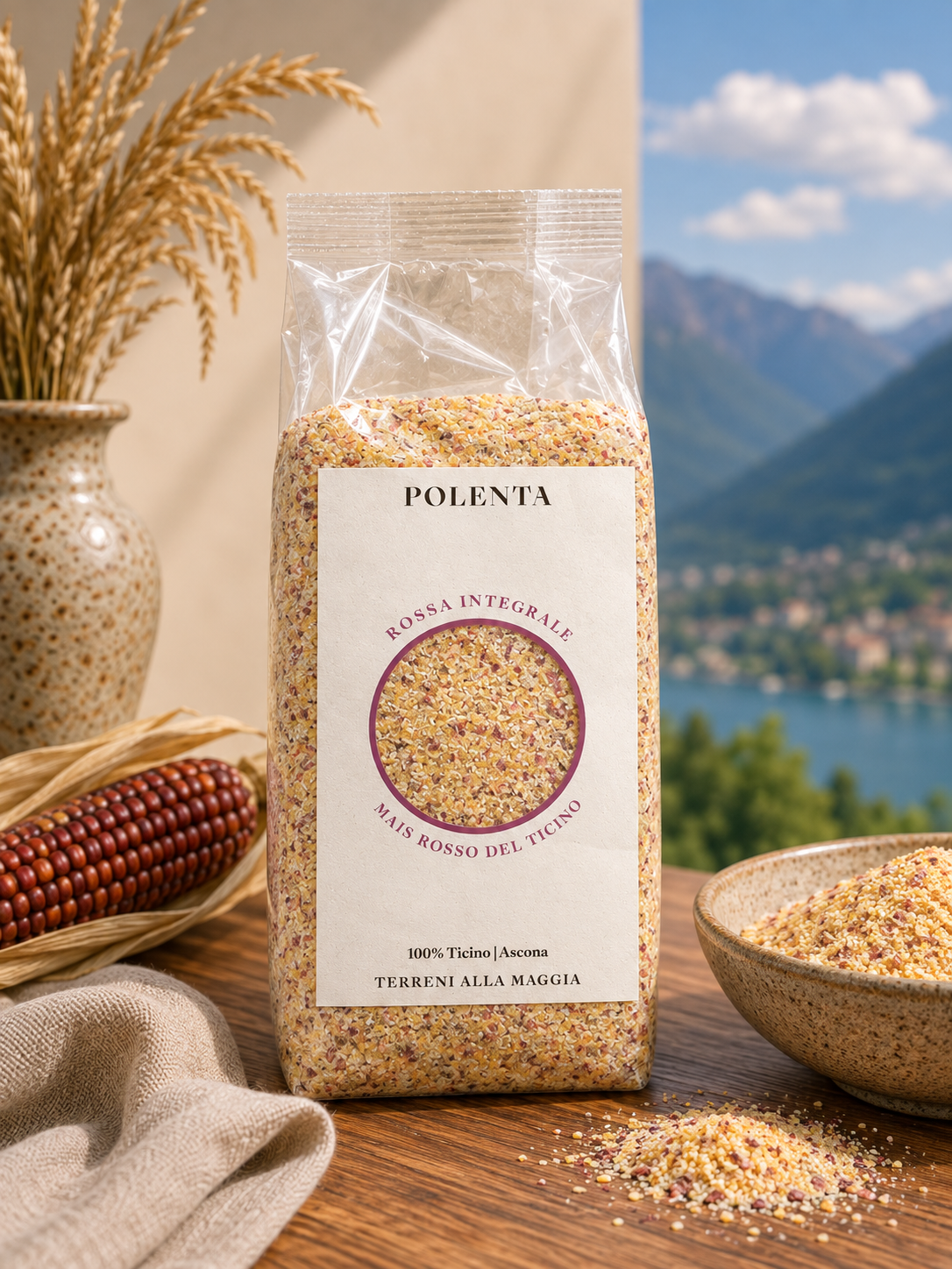 Polenta Integrale Rossa – Mais Rosso del Ticino 500 g