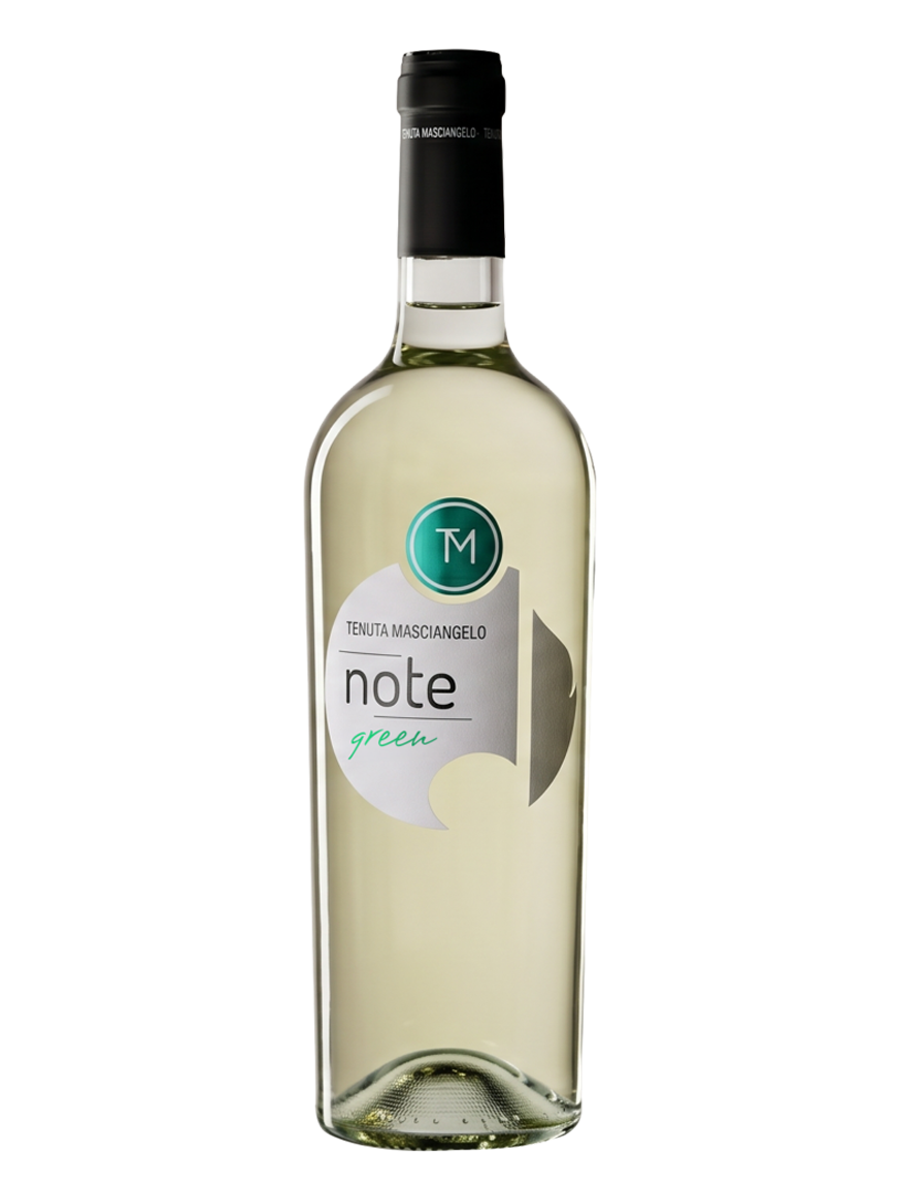 Note Green Tenuta Masciangelo – sola bottiglia su sfondo trasparente