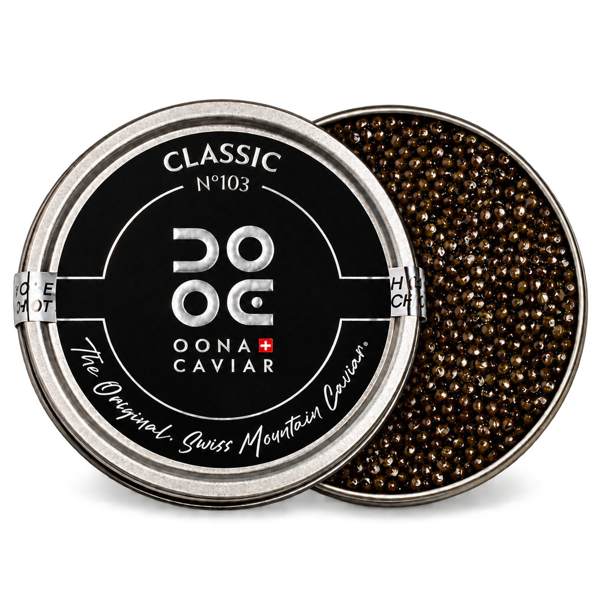 Caviale Oona N°103 Classic – latta 125 g su fondo bianco