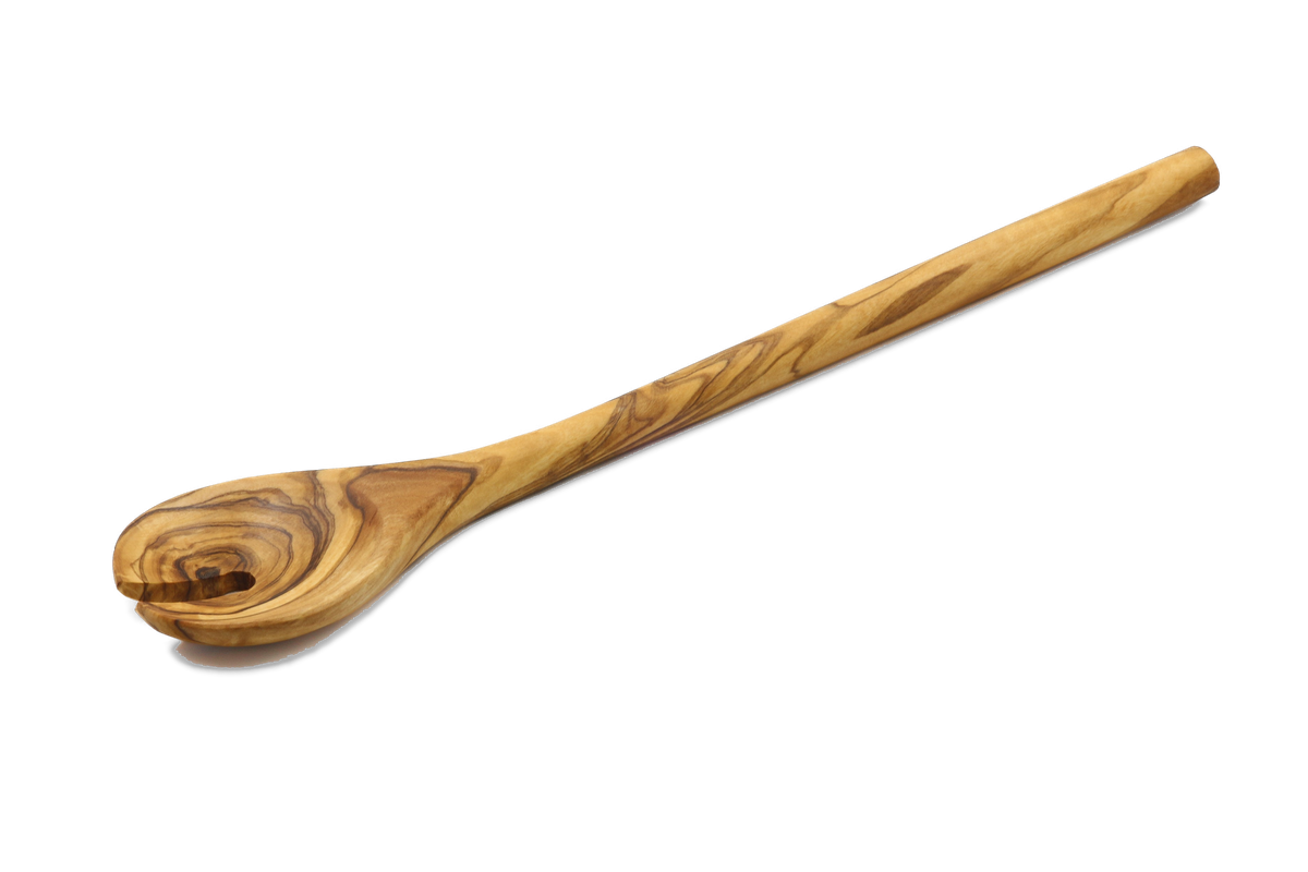 Forchetta da insalata stile scandinavo in legno d'ulivo