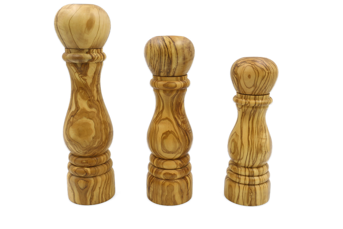 Macinino per sale e pepe in legno d'ulivo – foto 7