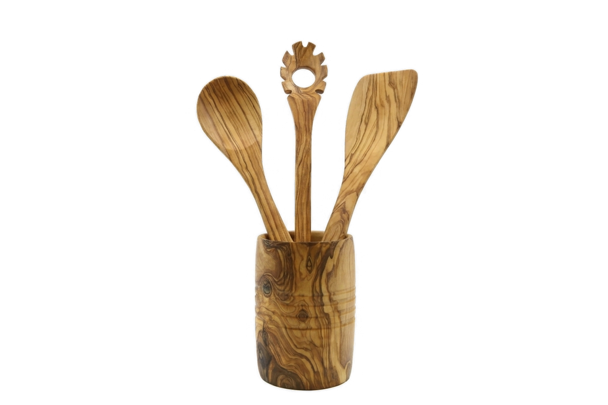 Set di utensili da cucina in legno d'ulivo – foto 8