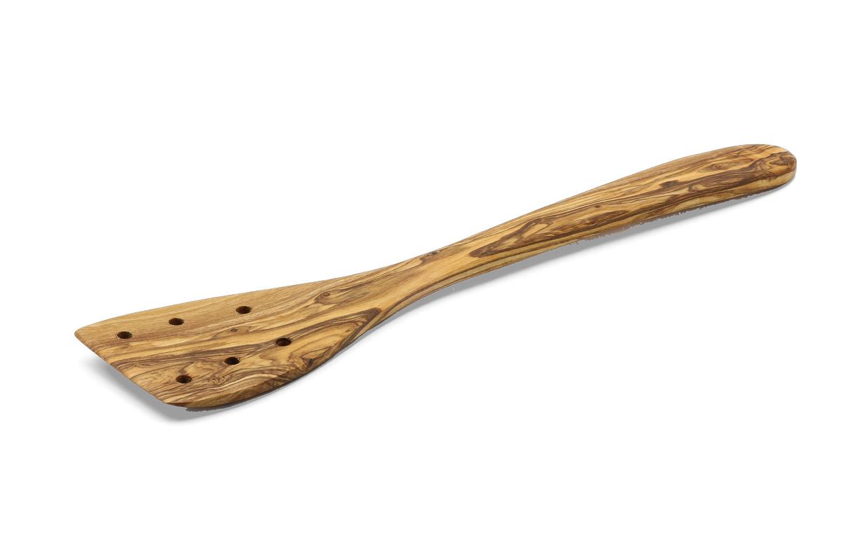 Spatola forata in legno d'ulivo – foto 2