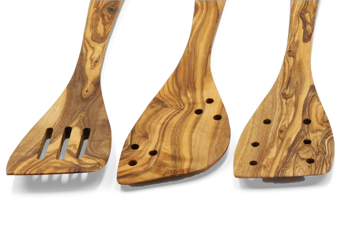 Spatola forata in legno d'ulivo – foto 7