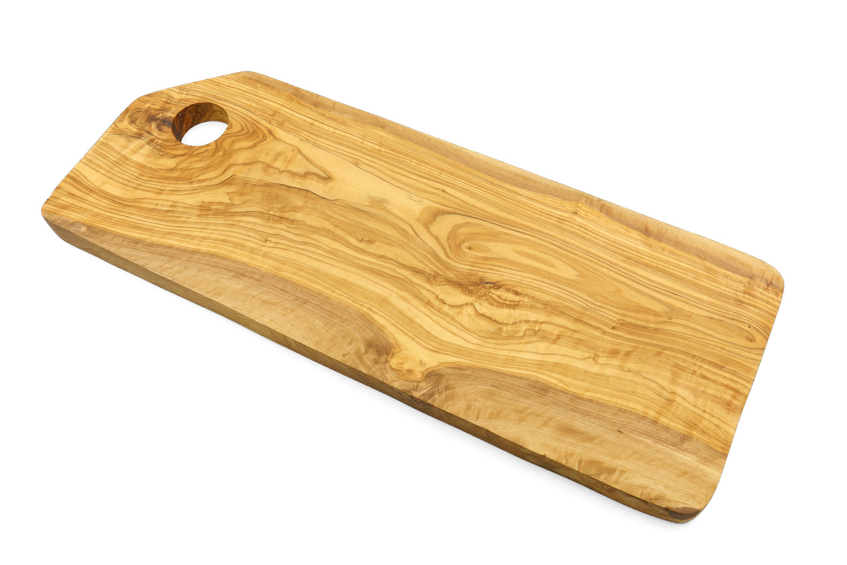 Tagliere rettangolare in legno d'ulivo con bordi smussati – foto 4